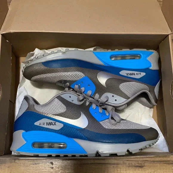 2011 Nike air max 90 hyperfuse premium midnight fog blue glow